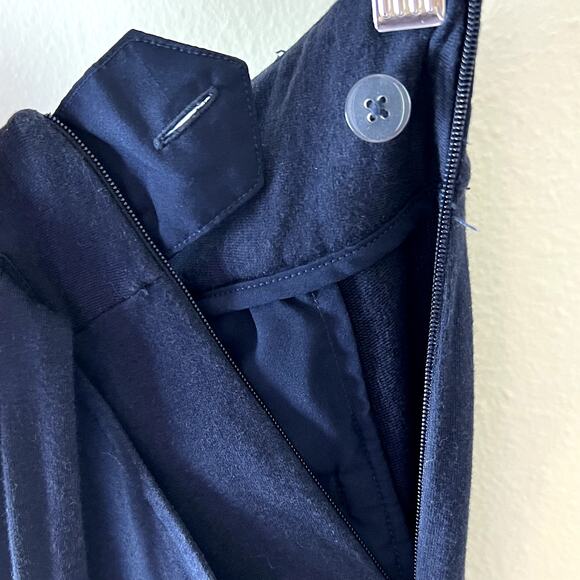 Cabi Size 6 Easy Cropped Pants Wide Leg High Rise 5177 Navy Blue - Picture 6 of 9